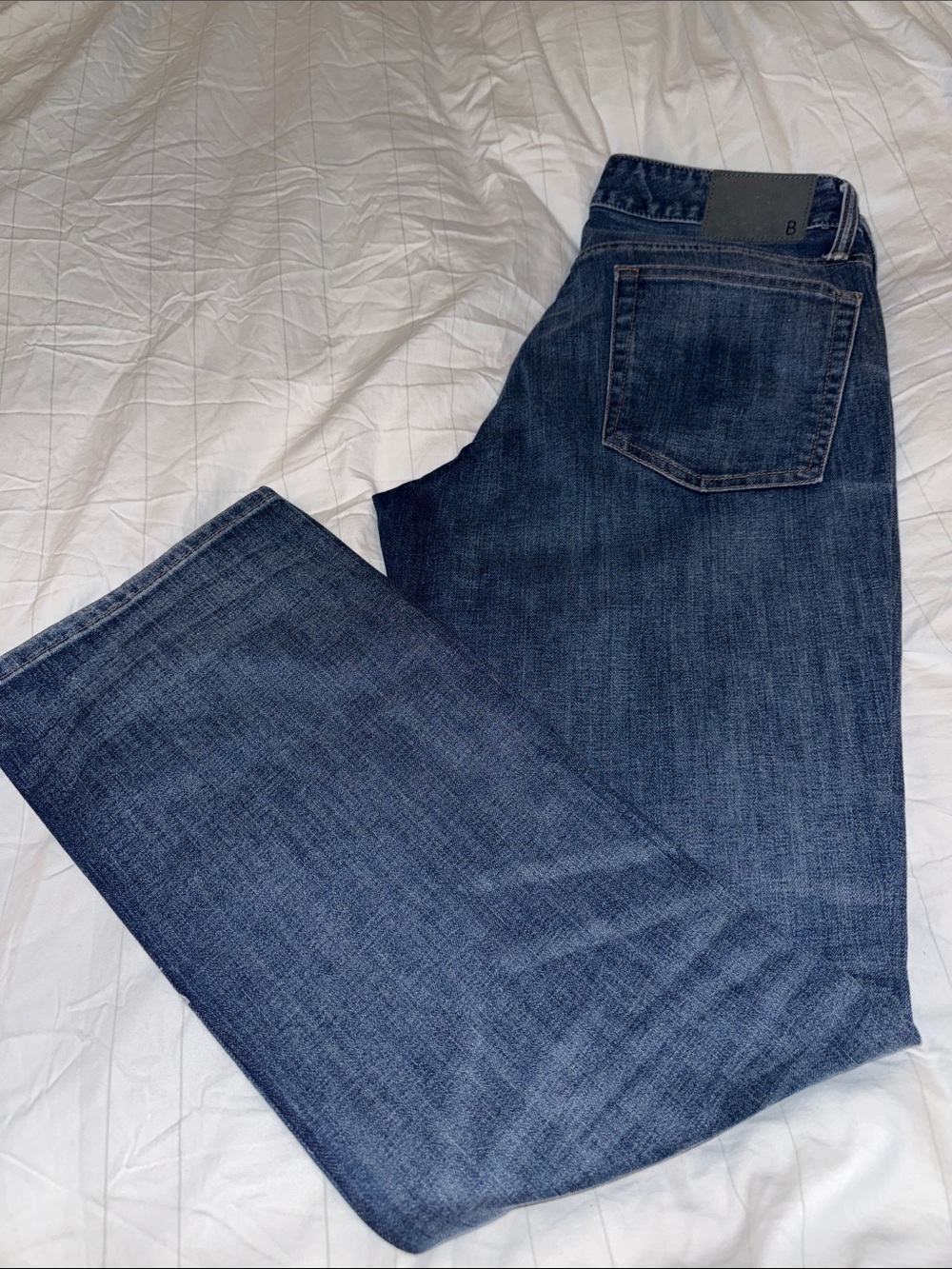 BONOBOS Men's Dark Blue bootcut Jeans 33x32